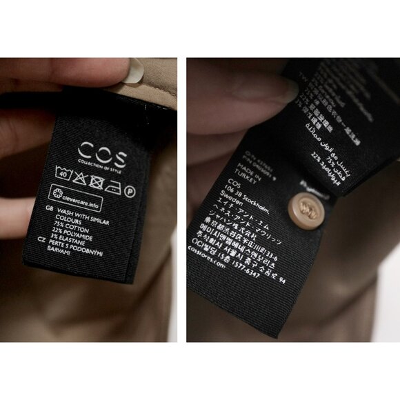 COS - Men's Tan Grandad Collar Button Down Shirt - Size Small - Picture 8 of 8